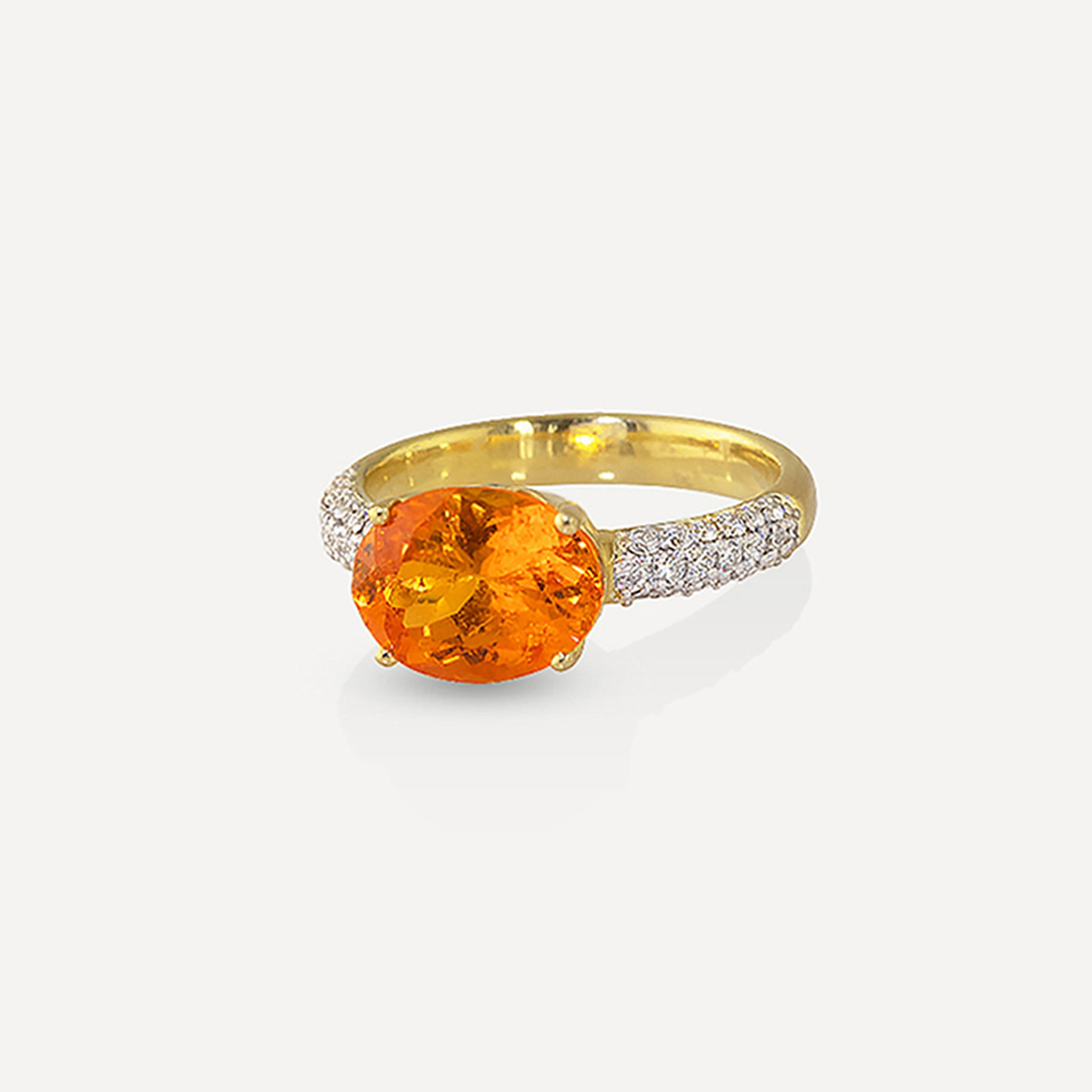 Amalfi Ring - Spessartite Garnet/ Diamond