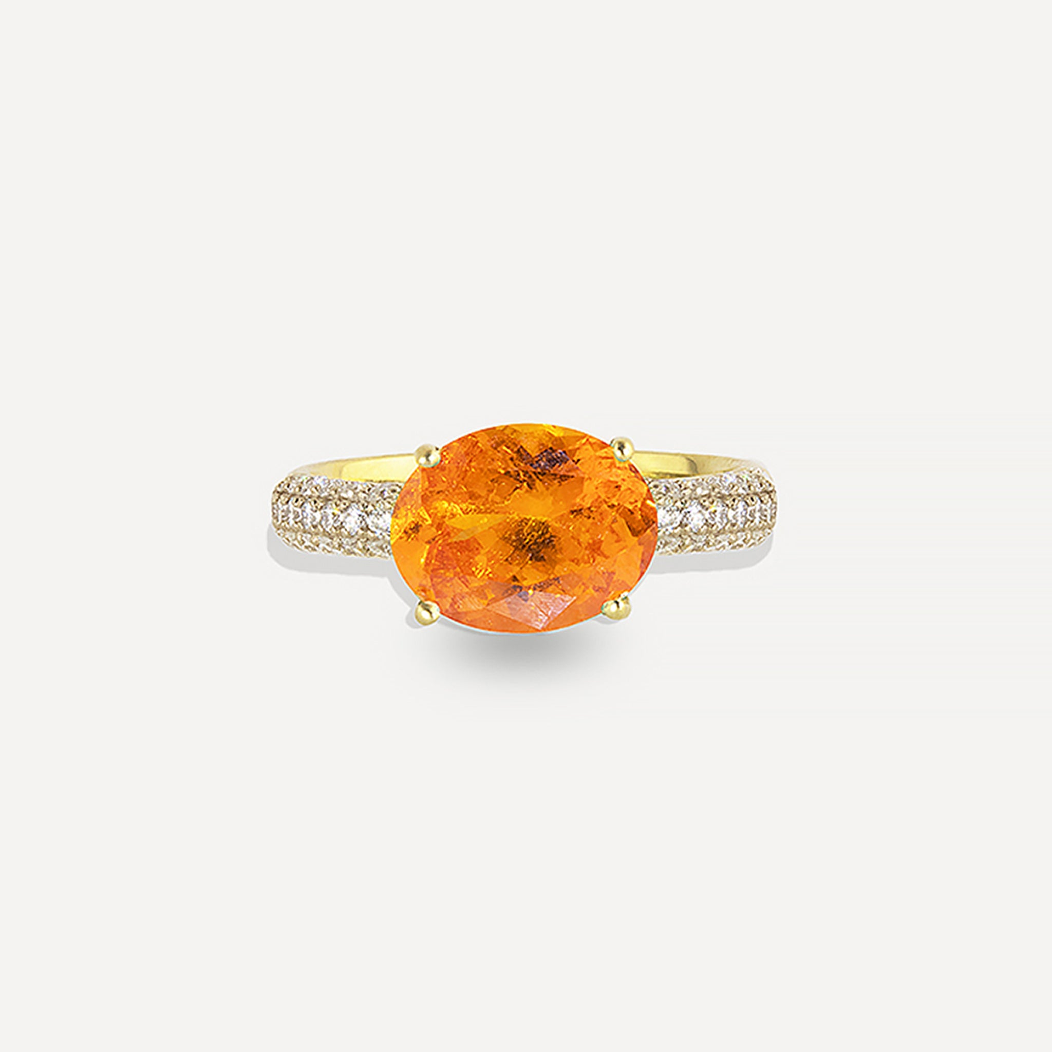 Amalfi Ring - Spessartite Garnet/ Diamond