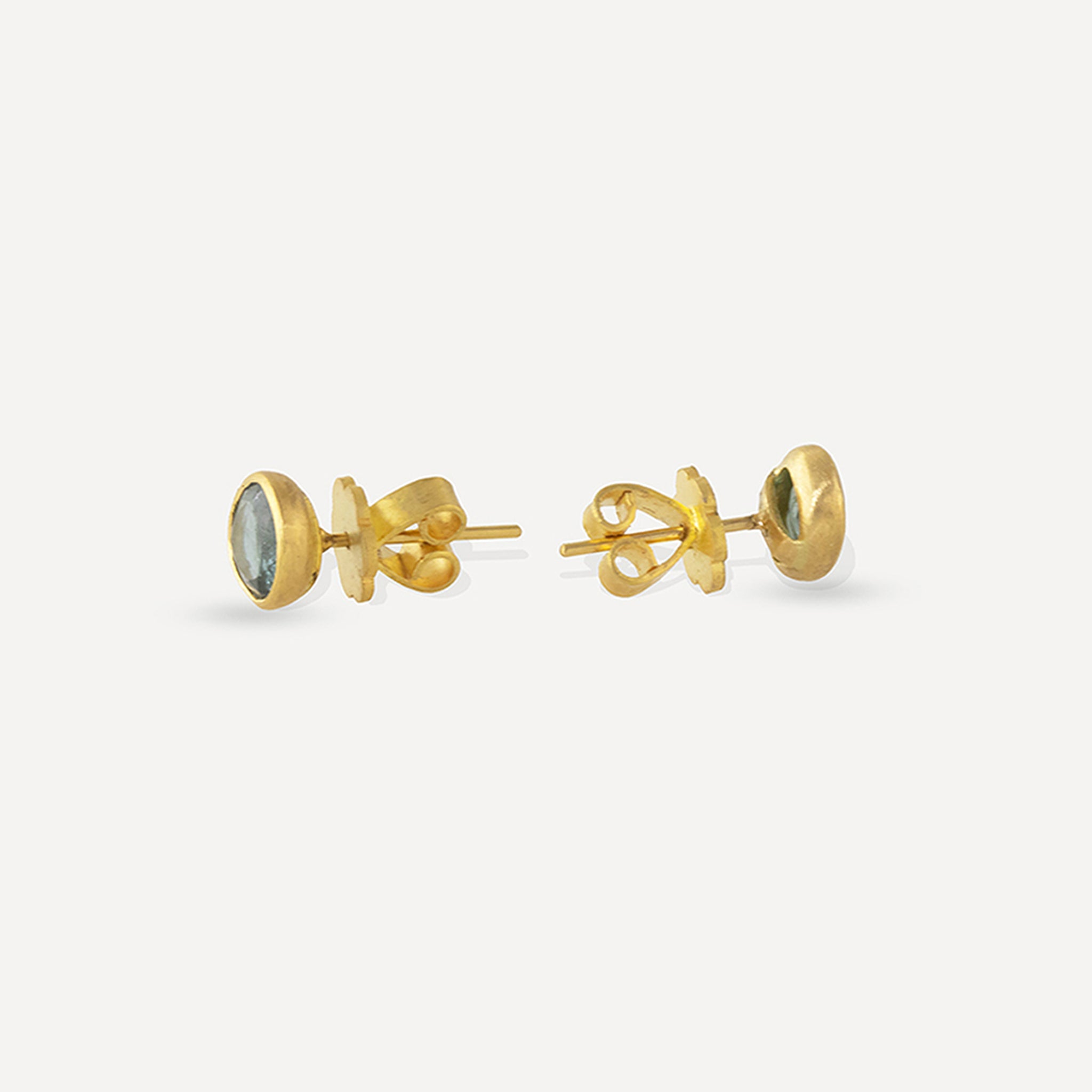 Classic Stud Earrings - Green Tourmaline
