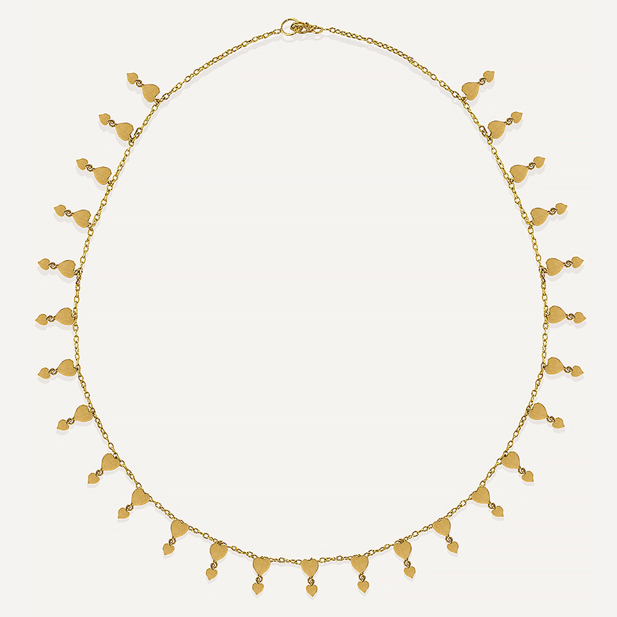 Double Heart Sequin Necklace