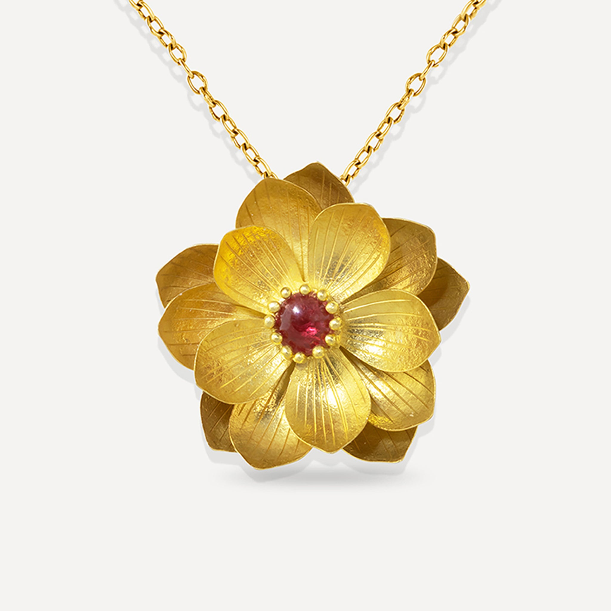 Lotus Flower Pendant -Spinel