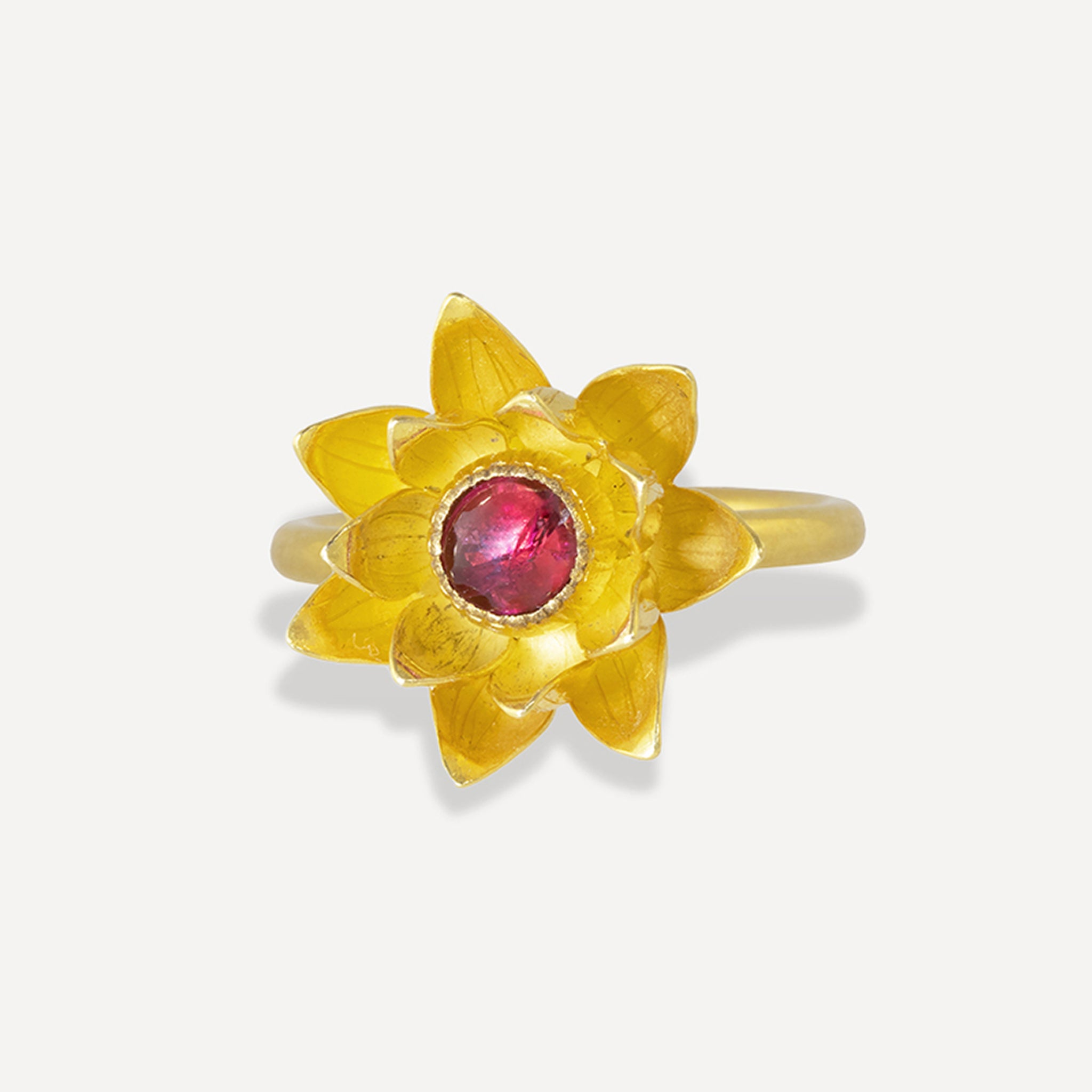 Lotus Flower Petal Ring - Spinel