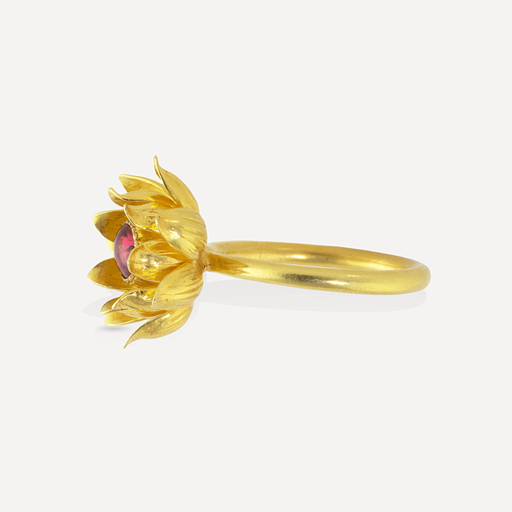 Lotus Flower Petal Ring - Spinel