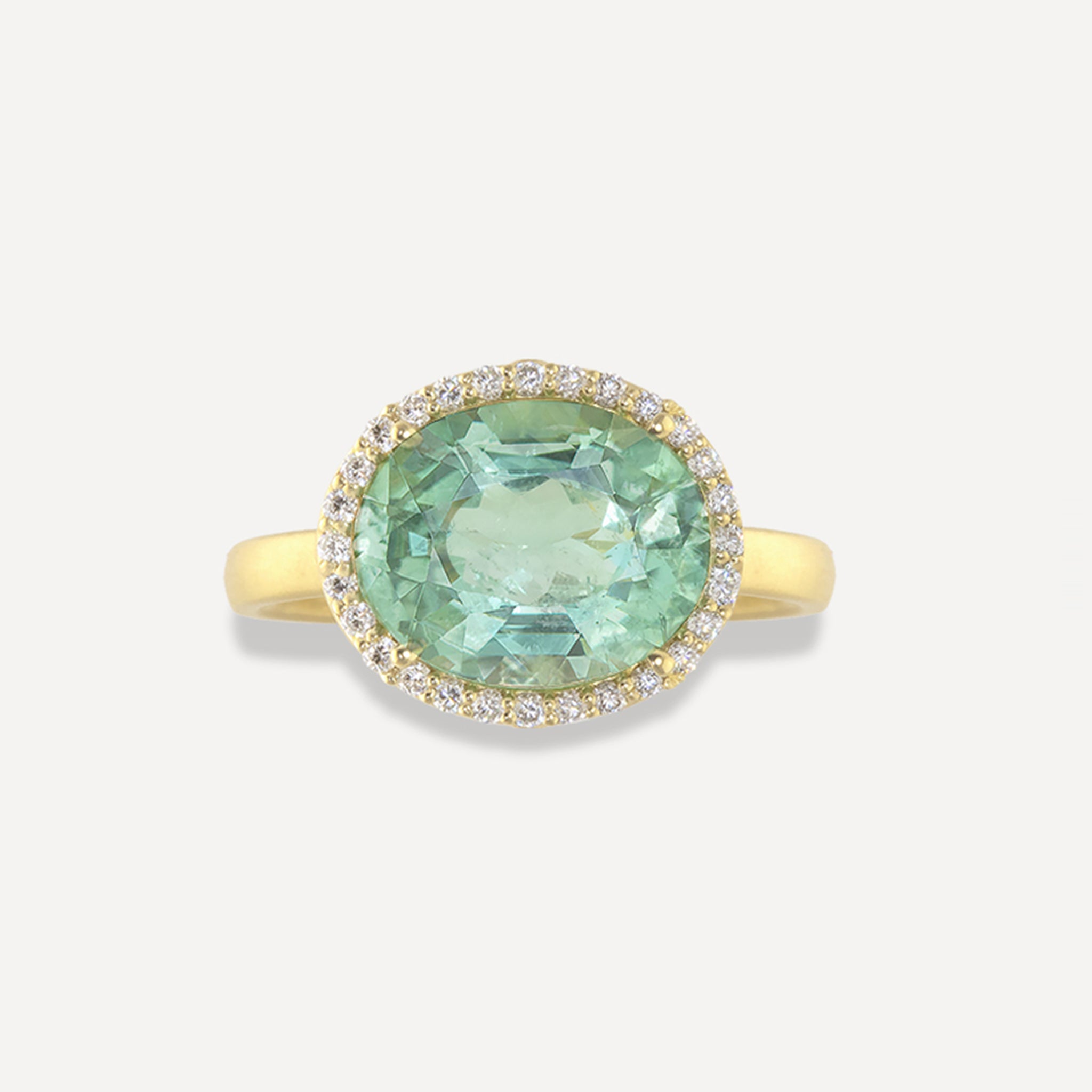 Marella Ring- Mint Tourmaline/Diamond