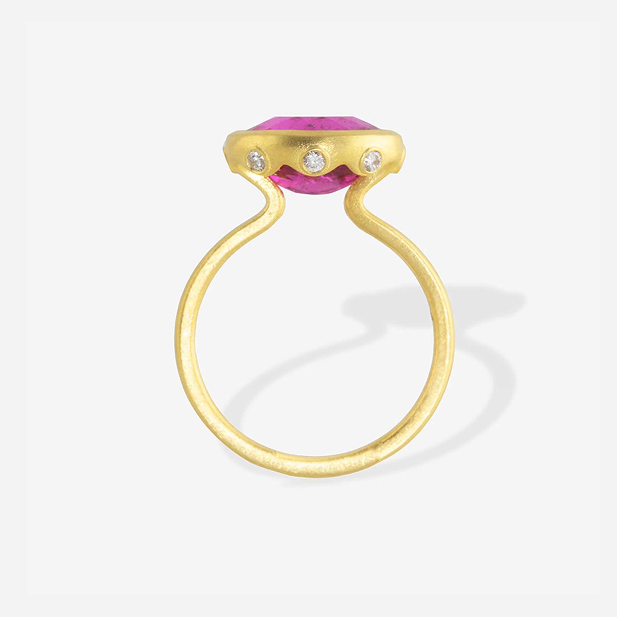 Nalu Ring - Rubellite/Diamond