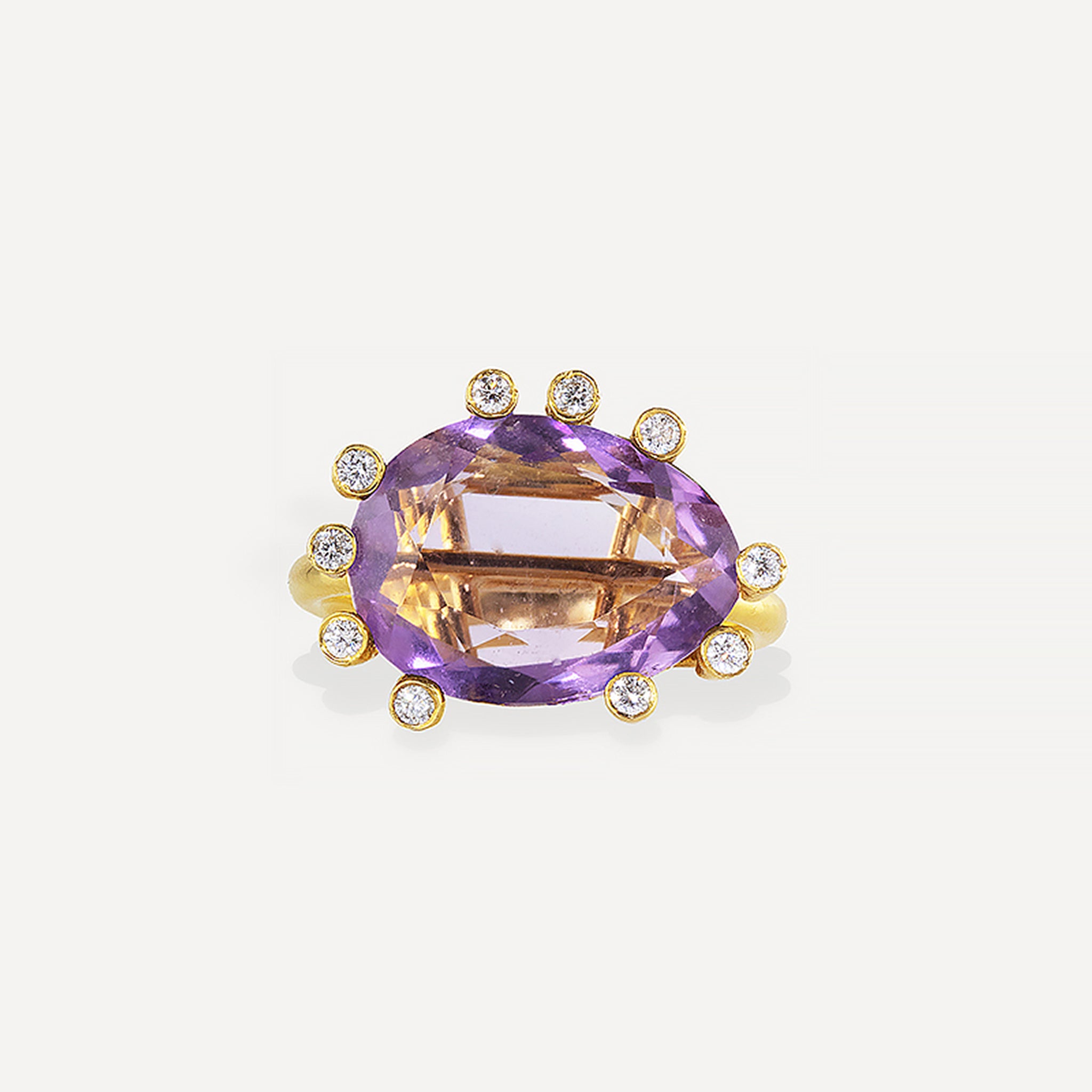 Nest Ring - Amethyst/Diamond