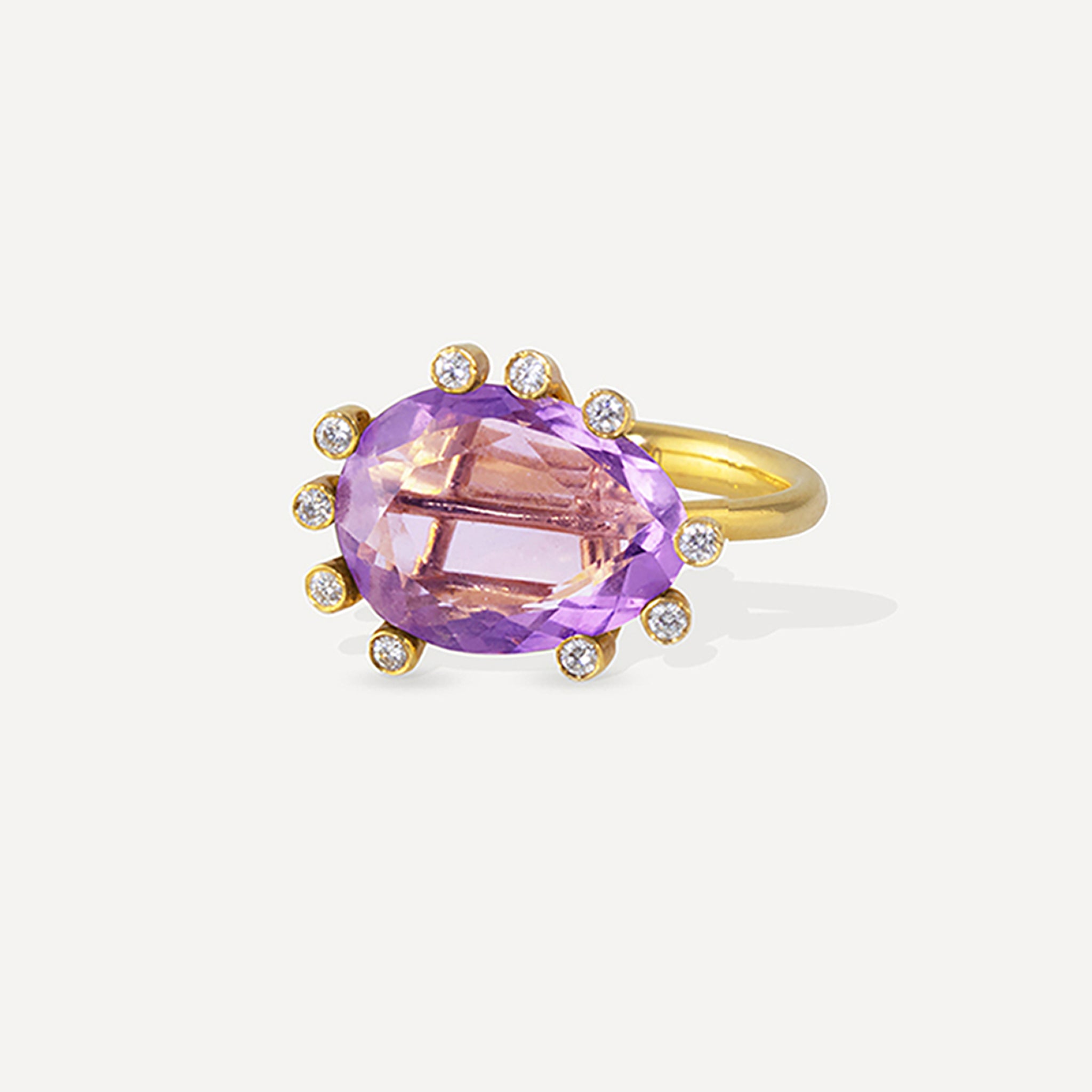 Nest Ring - Amethyst/Diamond