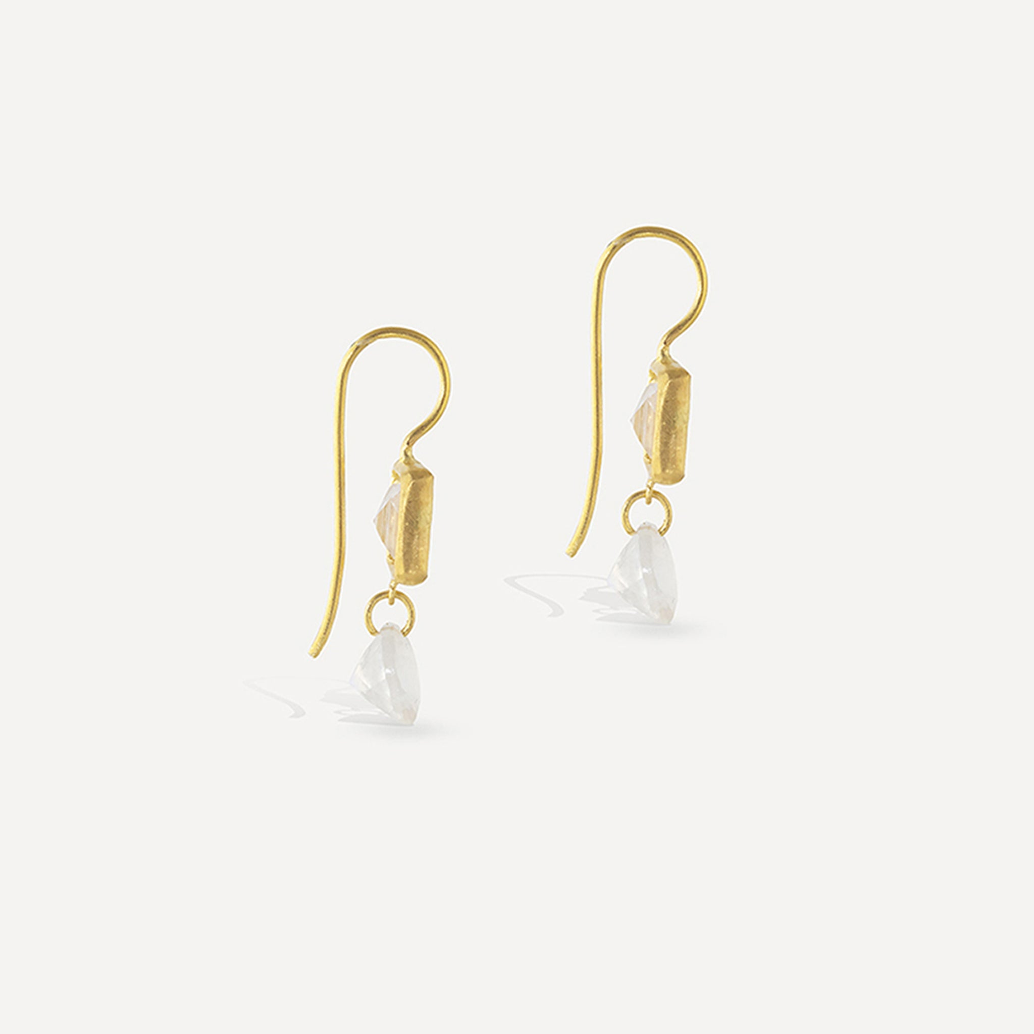 Small Duet Earrings - Moonstone