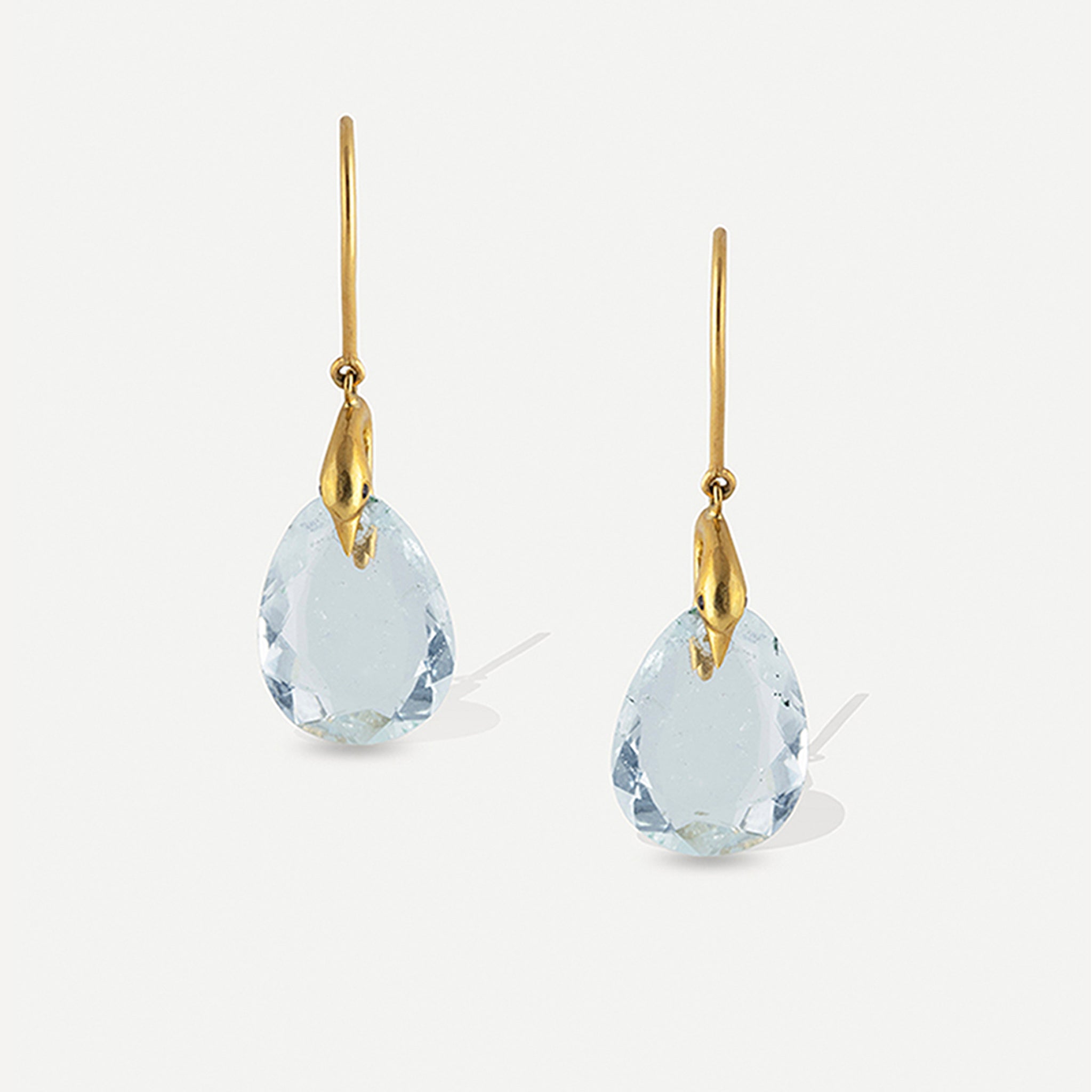 Ava Earrings - Aquamarine