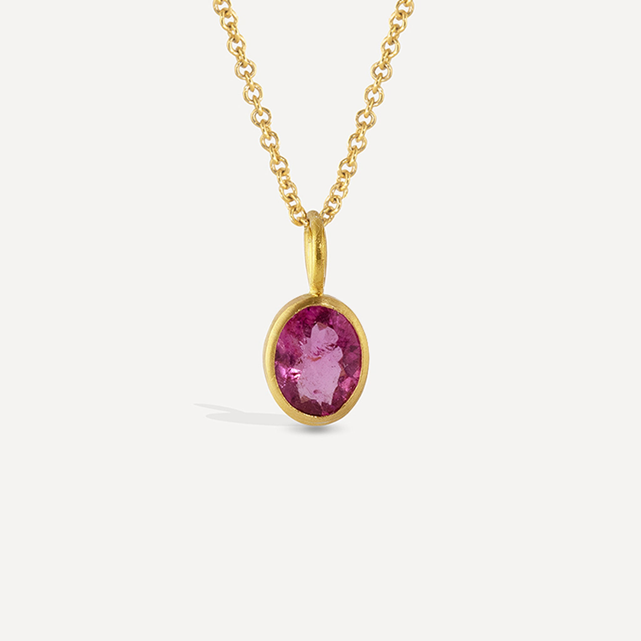 TIKA OVAL PENDANT Pink Tourmaline