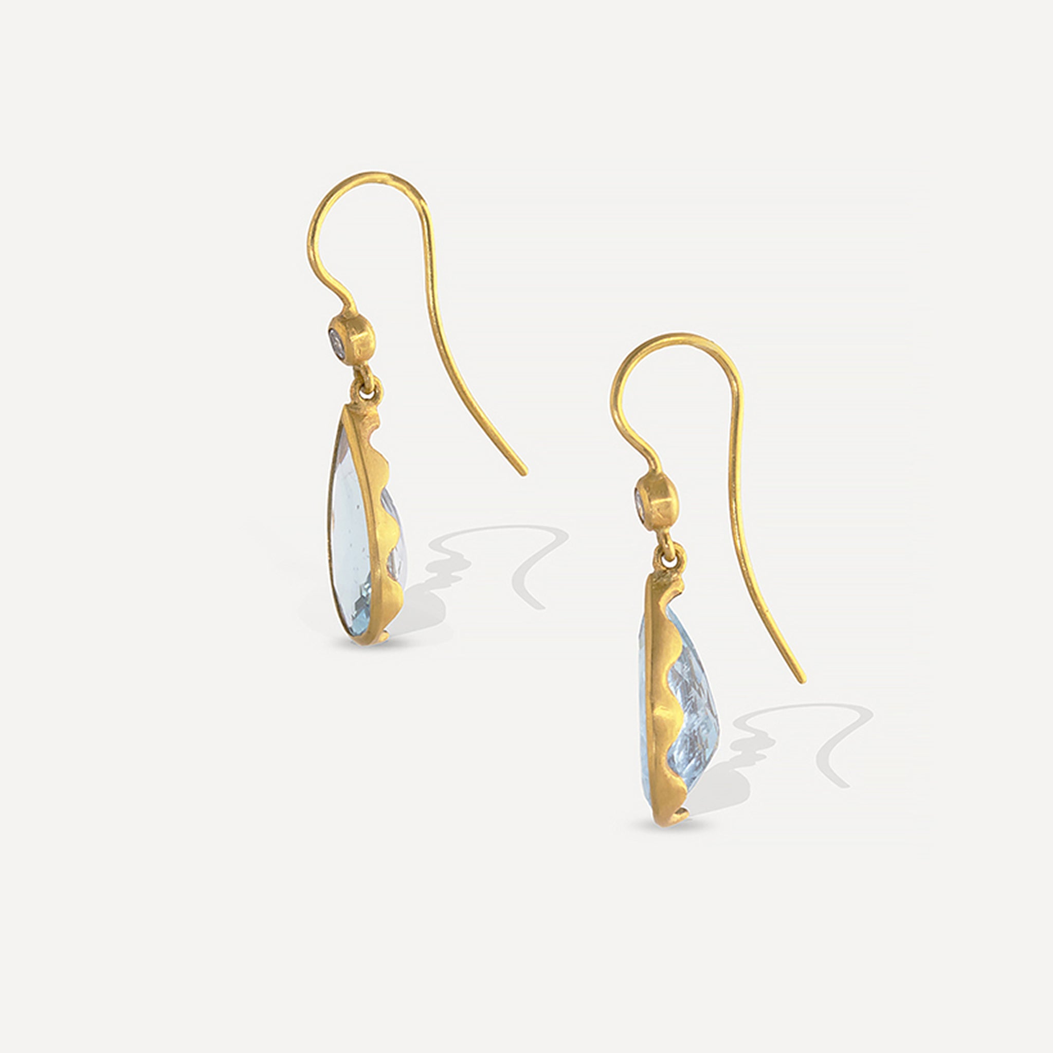 Nalu Earrings - Aquamarine/Diamond