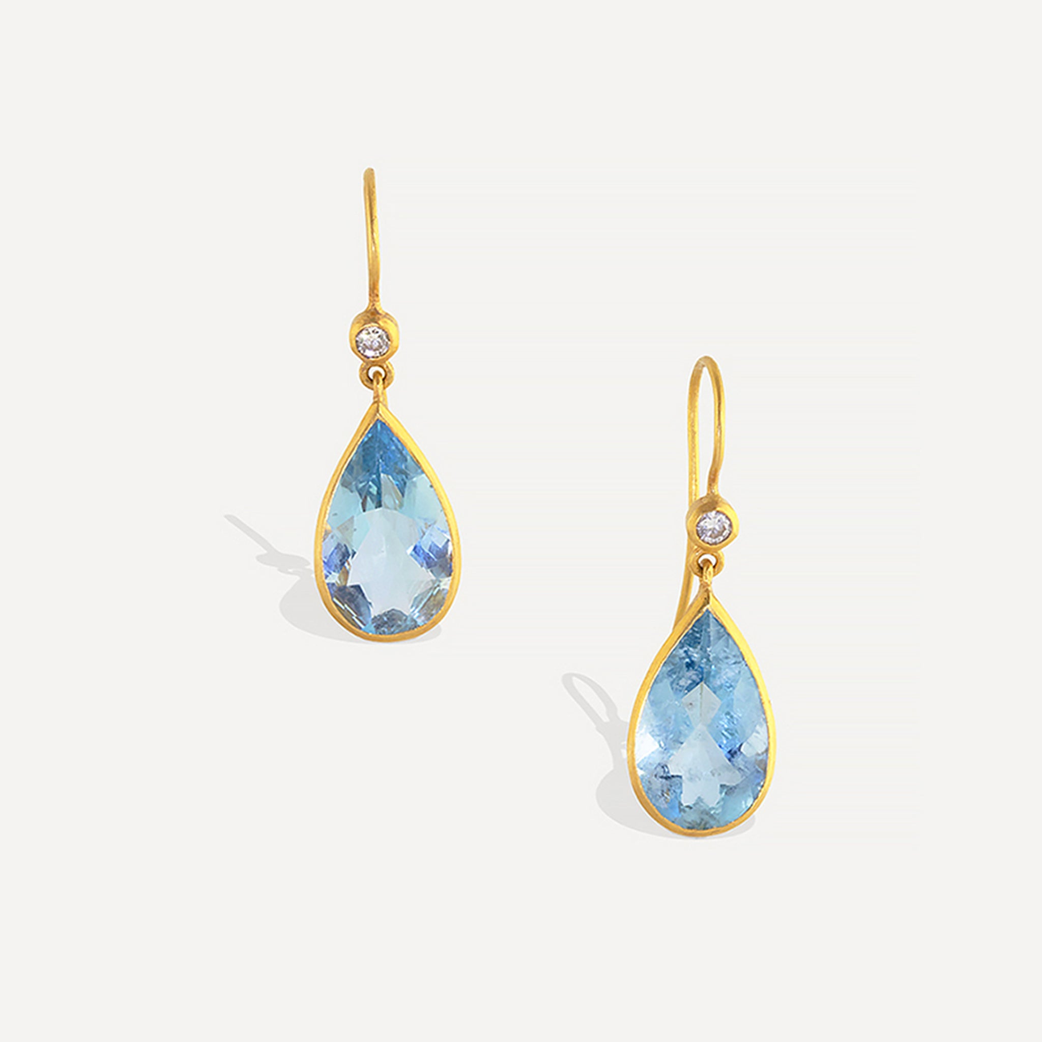 Nalu Earrings - Aquamarine/Diamond