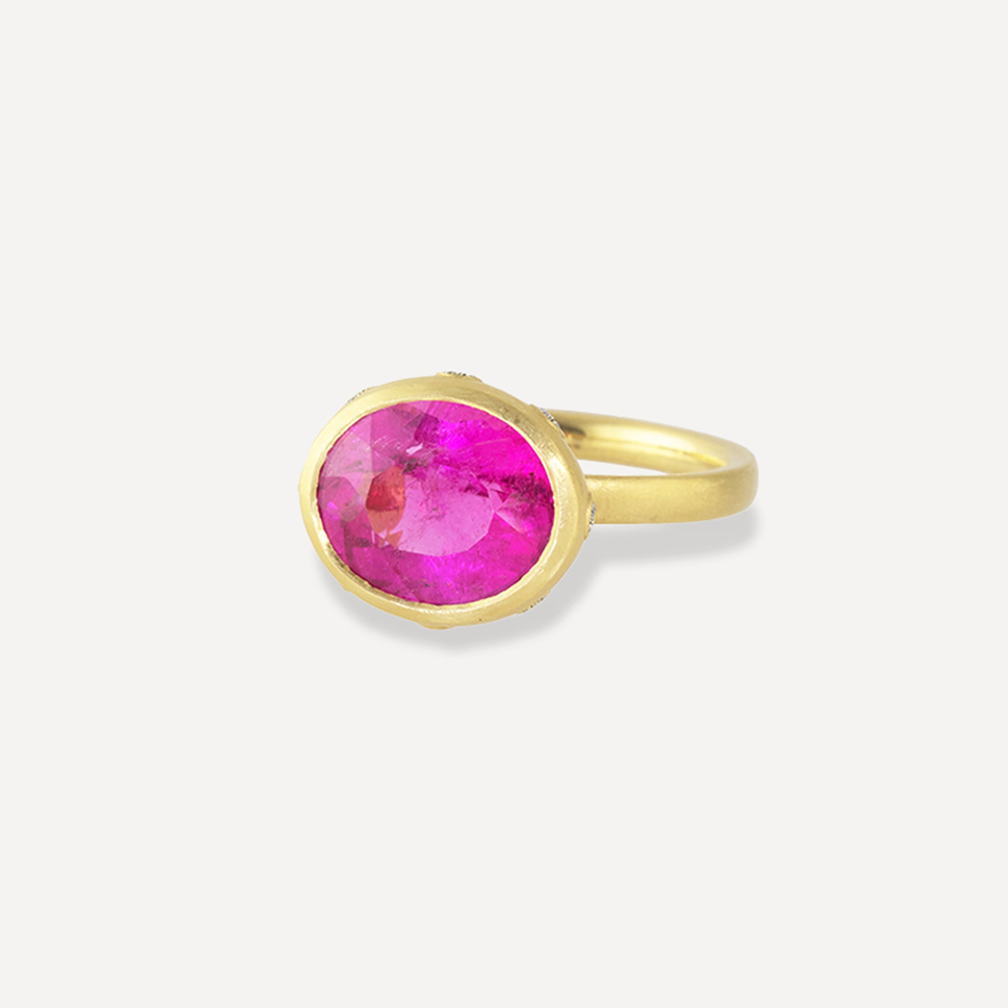 Nalu Ring - Rubellite/Diamond