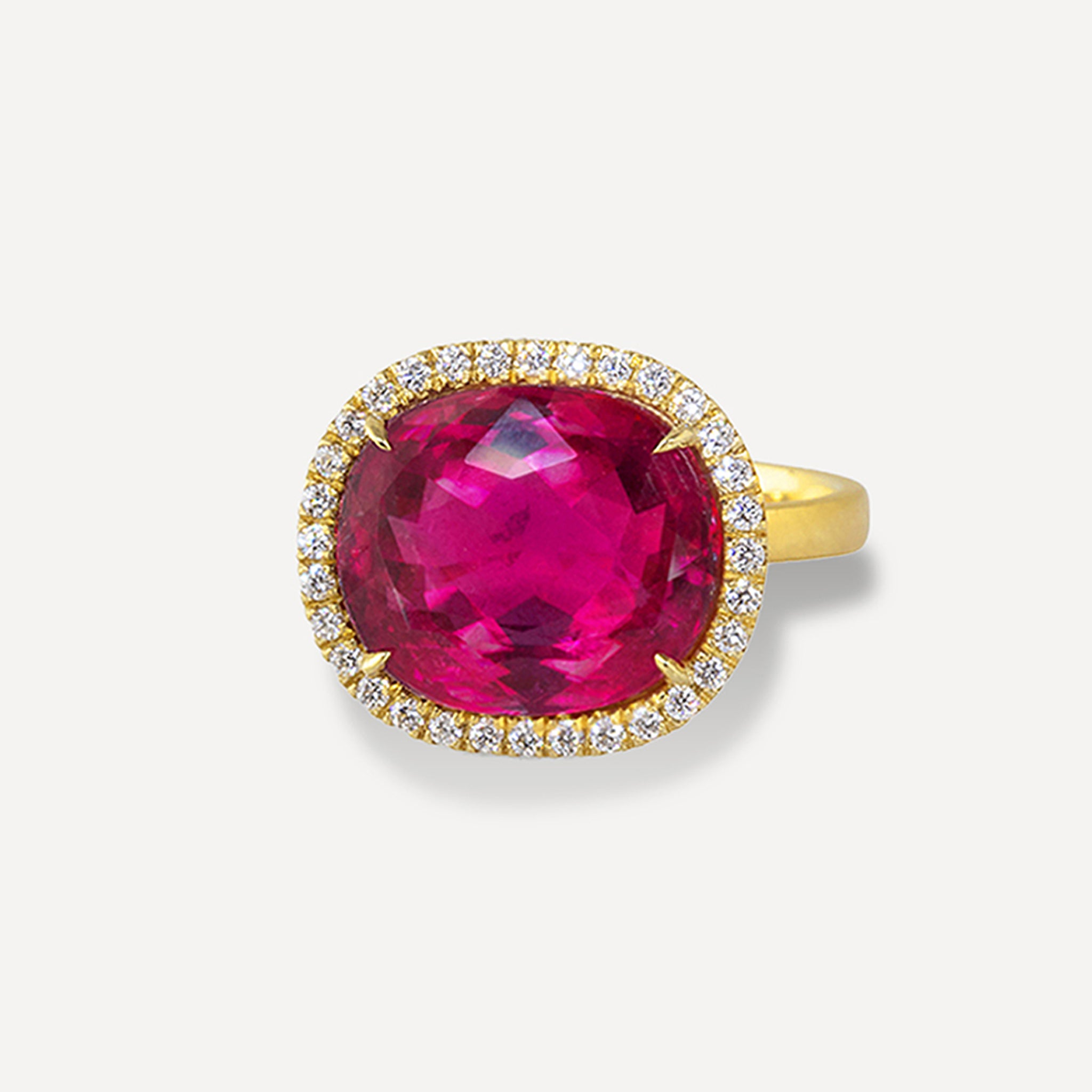 Tallulah Ring - Rubellite/Diamond